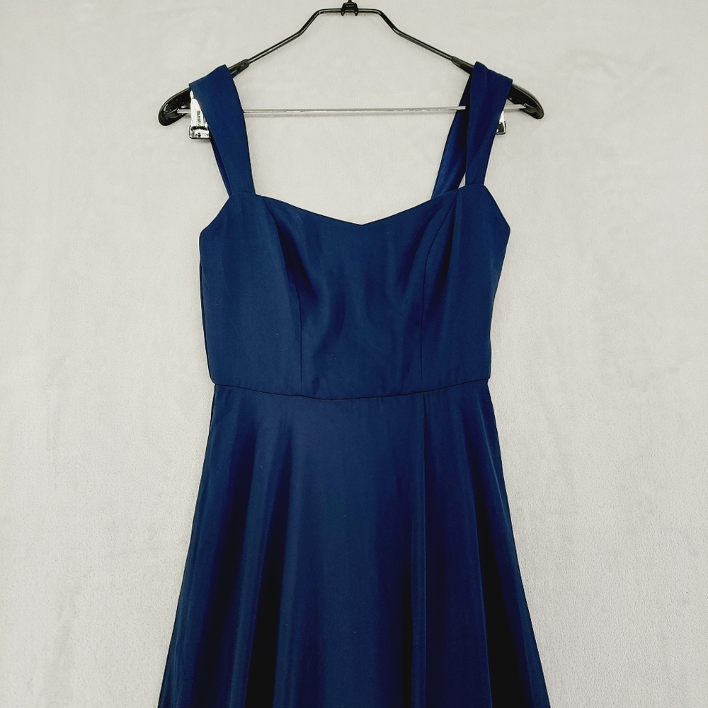 New After Six Sweetheart Neck Blue Floor Length Evening Gown P461 - Picture 5 of 11